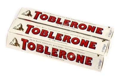 Toblerone čokoláda bílá 4x100g