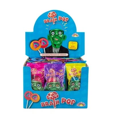 Lízátka se žvýkačkou Brain pop 50 x