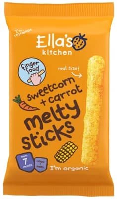 Ella's Kitchen BIO Křupavé tyčky s kukuřicí a mrkví