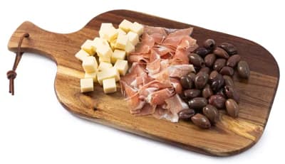 Rohlik.cz Tapas mix jamón serrano, gouda, černé olivy Kalamata