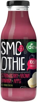 Deva Smoothie jahoda, arónie, banán, jablko sklo