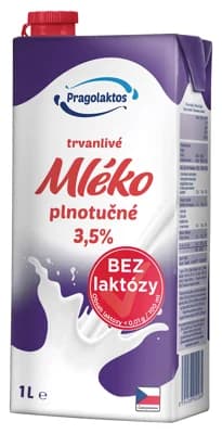 Pragolaktos Trvanlivé plnotučné mléko bez laktózy 3,5%
