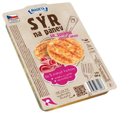 Madeta Sýr na pánev se šunkou 2x50g