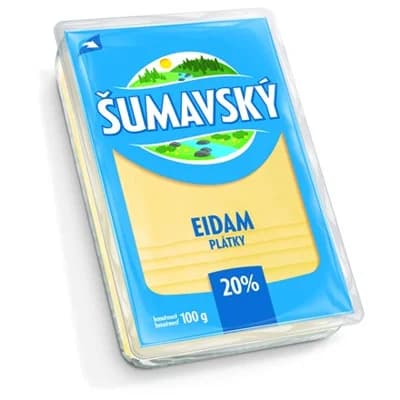 Šumavský eidam 20% plátky chlaz. 5 x 100 g