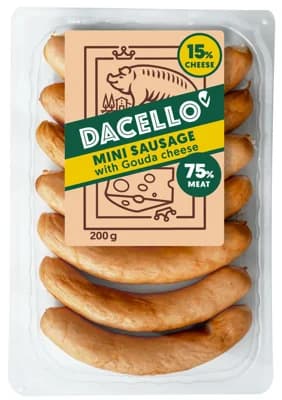 Dacello Vídeňské minipárečky se sýrem Gouda 15 %