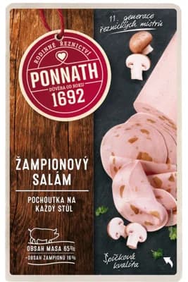 Ponnath Žampionový salám krájený