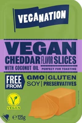 Veganation Veganské plátky s příchutí cheddaru