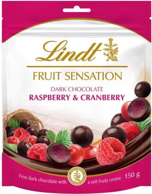 Lindt Sensation Fruit Maliny & Brusinky v hořké čokoládě