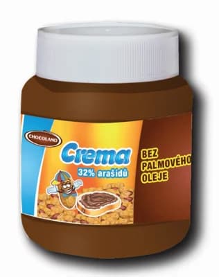 Chocoland CREMA arašídová pomazánka bez palmového oleje
