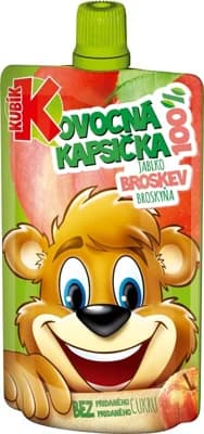 Kubík Ovocná kapsička jablko a broskev