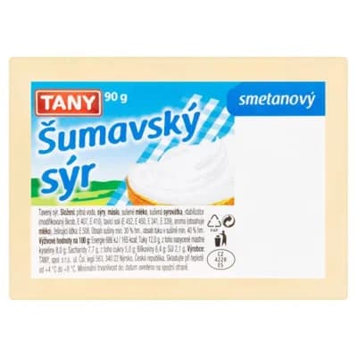 Tany Šumavský tavený sýr smetanový 10 x 90g