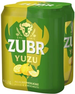 Zubr Yuzu nealko plech (4×0,5 l)