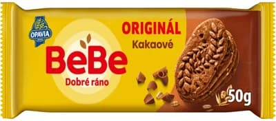 Opavia sušenky kakaové BeBe Dobré Ráno s kousky čokolády