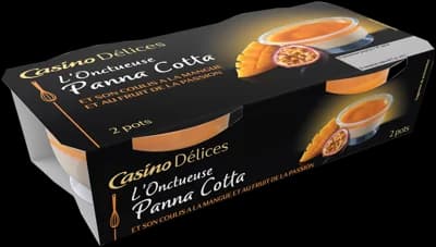Casino Délices Panna cotta mango, 2x 120 g