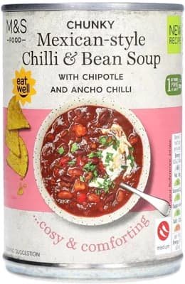 Marks & Spencer Zeleninová polévka se třemi druhy fazolí a chilli
