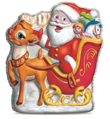 Figaro Mikuláš na saních figurka z mléčné čokolády