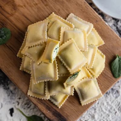 Authentic Ravioli ricotta a špenát