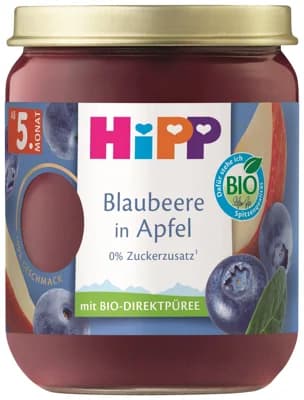 HiPP BIO Superovoce jablko a borůvky od uk. 4.–6. měsíce
