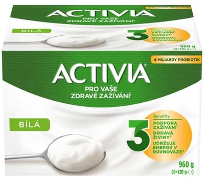 Activia Probiotický jogurt bílý 8×120g