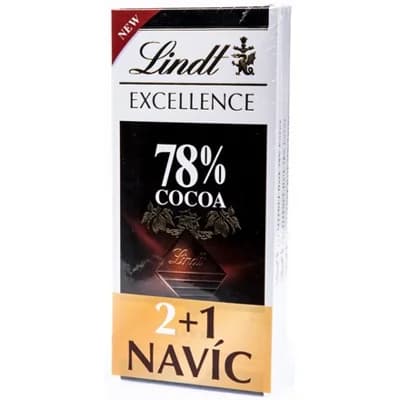 Lindt Excellence čokoláda hořká 78% 3 x