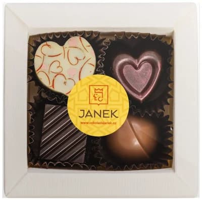 Čokoládovna Janek Krabička s pralinkami 4ks