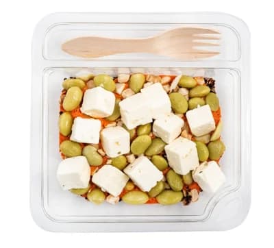 Table foods Salát s quinoou a sýrovými kostičkami & klasický hummus