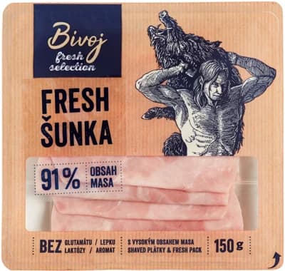 Bivoj Fresh šunka s obsahem masa 91 %