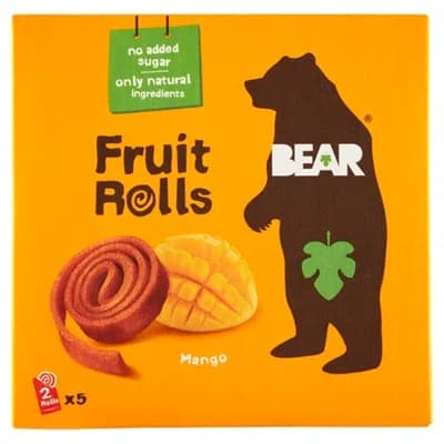 BEAR Fruit Rolls ovocné rolované plátky mango 5 x