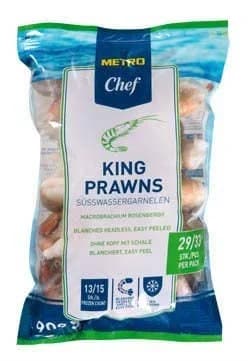 Metro Chef Krevety King Prawns blanšírované neloupané 13/15