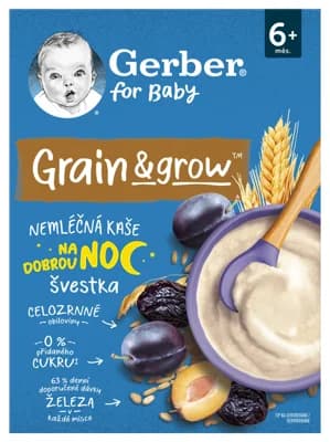 Gerber Nemléčná pšenično-ovesná kaše švestka