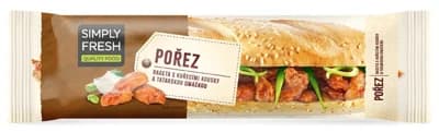 Simply Fresh Pořez Bageta s tatarskou omáčkou, kuřecím masem a pórkem