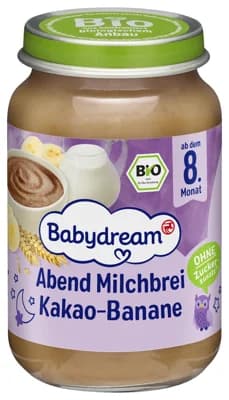 Babydream BIO Mléčná kaše s banány a kakaem