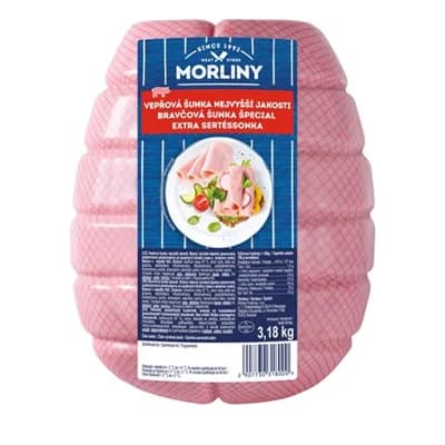 MORLINY Dušená šunka 87 % masa chlaz.