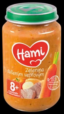 Hami Masozeleninový příkrm, zelenina s dušeným vepřovým