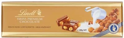 Lindt Švýcarská mléčná čokoláda s lískovými oříšky