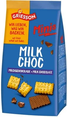Griesson Schokokeks Mini sušenky s mléčnou čokoládou