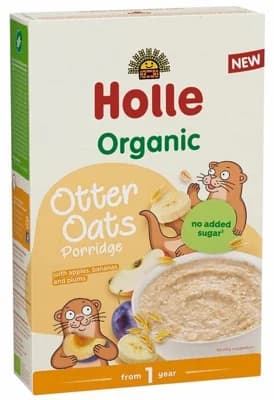Holle BIO Ovesná kaše s jablkem, banánem a švestkou Otter