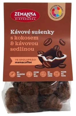 Biopekárna Zemanka Kávové sušenky s kokosem a kávovou sedlinou