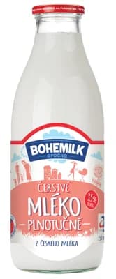 Bohemilk Čerstvé mléko ve skle plnotučné 3,5%
