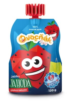 OVOCŇÁK pyré Jablko - Jahoda