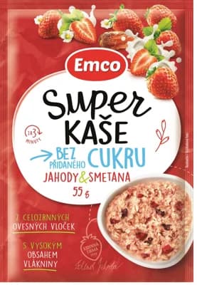 Emco Super kaše jahody a smetana