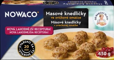 Nowaco Masové knedlíčky ve svíčkové omáčce Nowaco