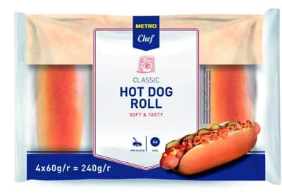 Metro Chef Hot Dog 4x60g
