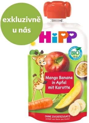 HiPP BIO Kapsička jablko, banán, mango a mrkev