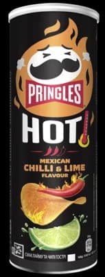 Pringles Hot, příchuť chilli a limetka