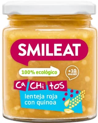 Smileat BIO Příkrm s kousky quinoa, červenou čočkou, zeleninou a extra panenským olivovým olejem