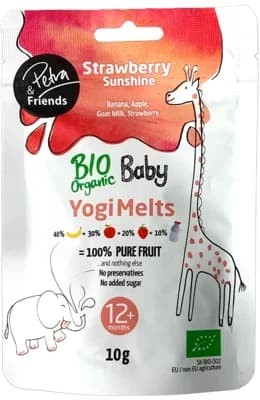 Petra & Friends BIO Ovocné smoothie kousky sušené mrazem s jahodami a kozím mlékem