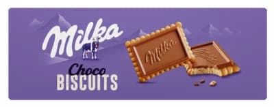 Milka sušenky Choco Biscuits s čokoládou