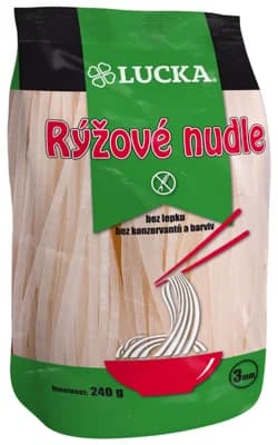 Lucka Nudle rýžové bezvaječné 3mm