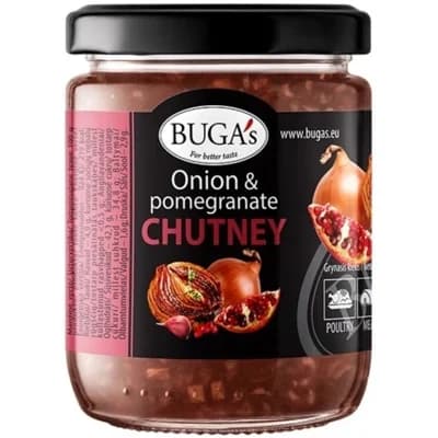 BUGA BUGA'S Čatní z cibule a granátového jablka sklo